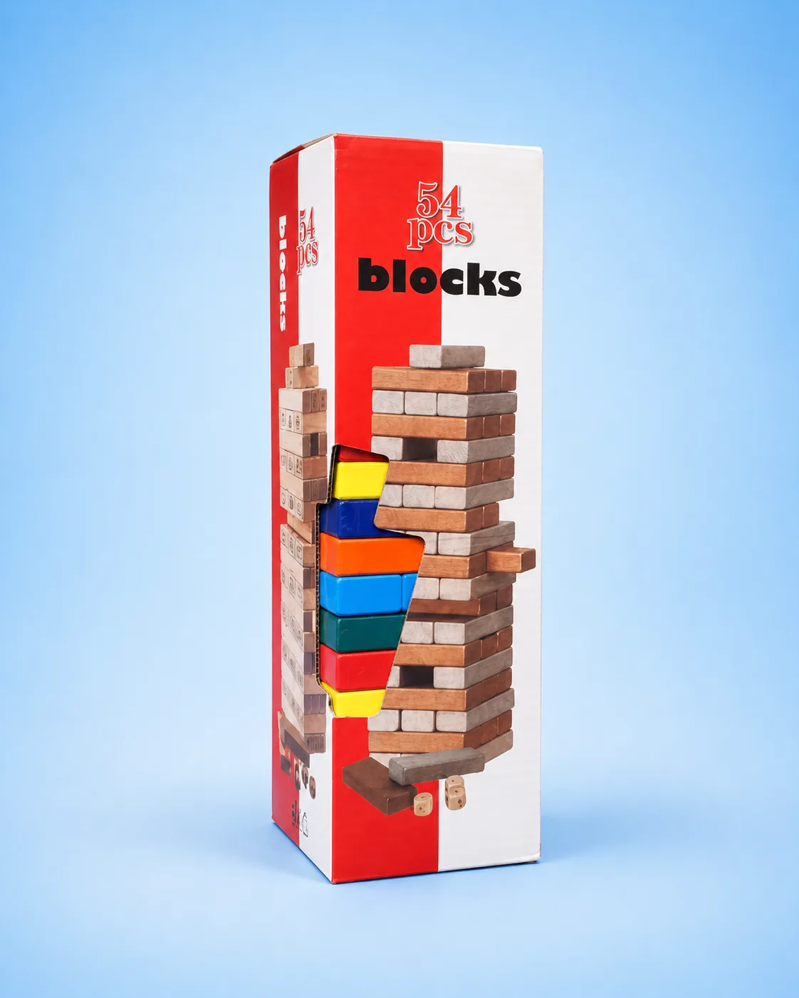 54 Pieces Wooden Jenga Game